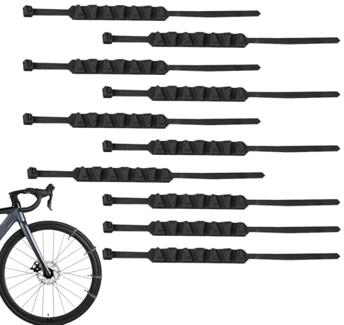 Generic Snow Chain Cable Ties - 10 Pieces Anti-slip Tyre Chains For Snow | Snow Traction Tire Cable Ties | Motorbike Tyre Grips For Winter Driving And Muddy Road