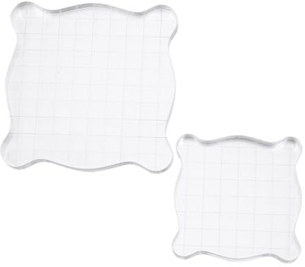 SEWOART 2stücke Stempelblöcke Transparentes Stempelzubehör Für Scrapbooking Und Bastelarbeiten Praktische Ergonomische Griffe Für Stempeln Notizbüchern Und Einladungen