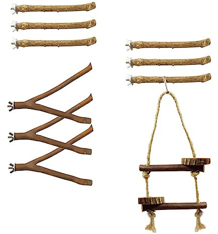 COLLBATH Support pour Perroquet Support De Dressage pour Oiseaux Installation Facile Accessoire pour Cage À Perroquet Jouets pour Oiseaux Couleur Aléatoire