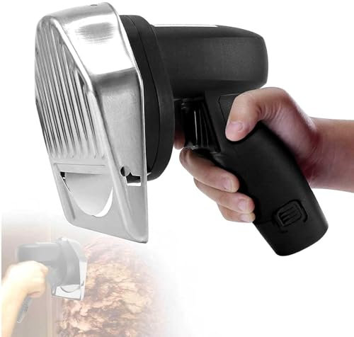 Affettatrice elettrica per kebab a batteria, coltello Shawarma ricaricabile da 12 V, affettatrice per carne con coltello giroscopico portatile in acciaio inossidabile, spessore regolabile 0-8 mm