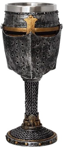 MystiCalls Kelch Ritterhelm - Mittelalter Krug Bier Ritter Bierkrug
