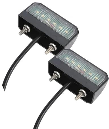Feux Arrière Ensemble De Lampes pour Bateau Camion Camion Caravanes Van SUV 2X Étanche 6 LED 12 V 24 V Voiture Plaque D'immatriculation Lumières Remorque Arrière Feu Arrière E11