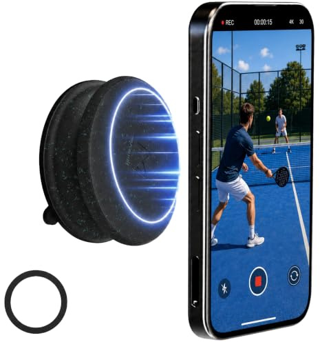MirrorPlay Ventosa Movil, Soporte Magnetico Movil Coche, Espejo Ducha, Soporte Magsafe Compatible con iPhone, Android y Tablets, Ideal para Fitness, Yoga, Selfies, Padel, Incluye Anillo Adaptador