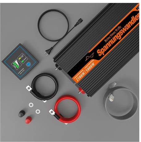 Convertisseur Tension Onduleur UPS avec Chargeur 1500 W 2500 W DC 12 V vers AC 220 V 230 V Convertisseur À Onde Sinusoïdale Transformateur Hors Réseau pour Maison(2500W)