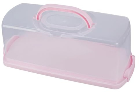 Sealed Bread Holder With Ergonomic Handle Clear Case For Cake Slices Pastries Countertops Storage Solution Dustproof Bakery Food Container