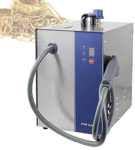 VzxCrue Equipo De Lavado Y Limpieza De Vaporizadores De Acero Inoxidable, MáQuina Limpiadora A Vapor Profesional Gem, Acero Inoxidable,para La Limpieza De Joyas Handheld