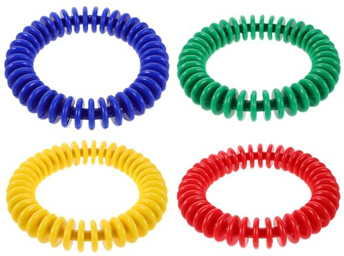 POPETPOP Lot de 4 Anneaux de Plongée pour Garçon et Filles en Plastique Souple Accessoires de Plongée sous-Marine Colorés pour Entraînement Natation et Jeux Aquatiques