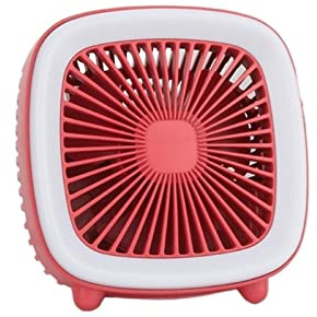 VNVFJKLO Ventilateur à main, Été 3 vitesses USB Rechargeable Style rétro Cool Mini ventilateur Type TV avec lumière LED de Table bureau