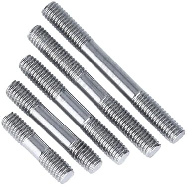 Tornillo prisionero roscado por ambos extremos, 10 Uds M6 pernos sin cabeza roscados de doble extremo acero inoxidable * 50-200mm(55mm M6)
