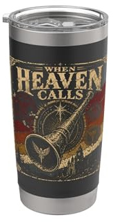 When Heaven Calls Christian Angel Trumpet Vision Stainless Steel Insulated Tumbler