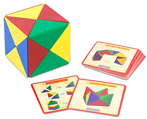 Betzold - Magnetwürfel aus 24 farbigen Tetraedern - Geometrie-Bausatz Mathematik