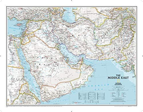 National Geographic Middle East Wall Map - Classic (30.25 x 23.5 in)