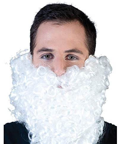 Marco Porta Nikolaus Bart weiß Weihnachtsmann Santa Claus Zubehör Nikolausbart