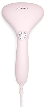 Steamery Handheld Clothes Steamer Cirrus 2, 1500W, UK Plug, Stainless Steel Mouthpiece, 25 Second Fast Heat Up, Garment Wrinkles Remover, Pink