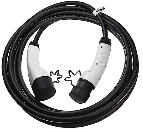 vhbw Ladekabel Typ 2 zu Typ 2 kompatibel mit Opel Corsa Electric, Grandland PHEV Elektroauto, 1-phasig, 32 A, 7 kW, 7 m