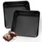Joyfair 8 Inch Square Cake Tin Set of 2, Stainless Steel Cake Mould with Non-Stick Surface, Baking Pan Ideal for Roasting Bread Lasagna Brownie Beef, Easy Release & Easy Clean, 21cm