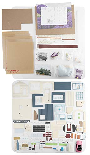 Glomora Puppenhaus-Bausatz aus Holz, DIY-Miniaturvilla, Kinderfreundliche Montage, Ideal Für Landschaftsdekorationen Und Fotografie-Requisiten
