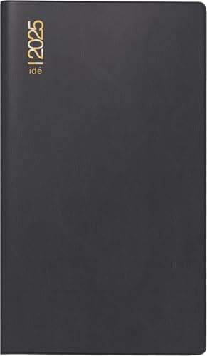 rido/idé Taschenkalender Mod. TM 17/contacter 2025 | A6 quer, Kunststoff, schwarz