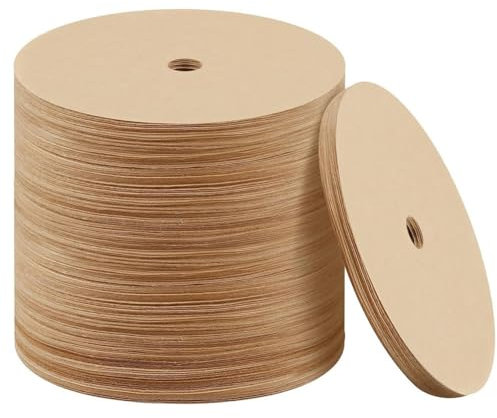 Jimenez 500PCS Count Percolator Coffee Filters, 3.75 Inch Natural Unbleached Disposable Coffee Filter Disc Coffee Filters Brown