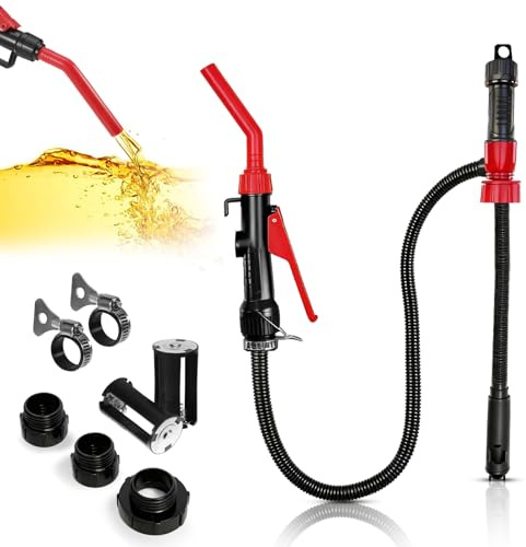 tlidfgeo Elektrische Transferpumpe, Akku Wasserpumpe Batteriebetriebene Flüssigkeitstransferpumpe, Tragbare Elektrische Kraftstoff Umfüllpumpe Siphon Pumpe, Automatische Absaugung Pumpe Gas 2.4 GPM