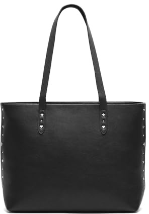 MISAKO Macoti bolso shopper grande con detalles metálicos Mujer - Macoti Negro 30x15x44cm