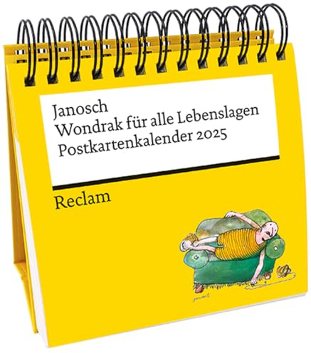 Janosch: »Wondrak für alle Lebenslagen« (Postkartenkalender 2025) | Mit Zitaten und Illustrationen von Janosch: Aufstellkalender mit Spiralbindung und ... | Für alle Fans von Janosch und Wondrak