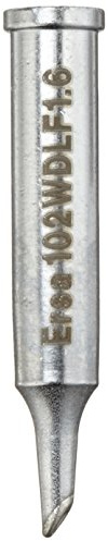 Ersa Ersadur 0102WDLF16 Long-Life Soldering Tip Power-Well Straight Chamfer 1.6 mm Diameter with Ersadur-LF Coating