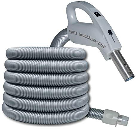 Genialvac Komfort Schlauch Ergonomic für Zentralstaubsauger, für die meisten Saugdosen verwendbar (Länge 10,6m)