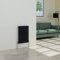 Warmehaus Radiateur horizontal design plat moderne chauffage simple radiateur noir 600 x 410 mm