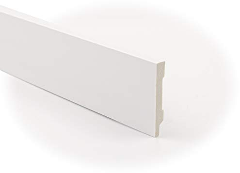 Zócalo - Rodapié Blanco de PVC hidrófugo, 10cm de alto y 220cm de largo