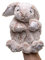 Uni-Toys - Handpuppe Hase (braun-meliert) - 24 cm (Höhe) - Plüsch-Puppe, Kaninchen - Plüschtier, Kuscheltier