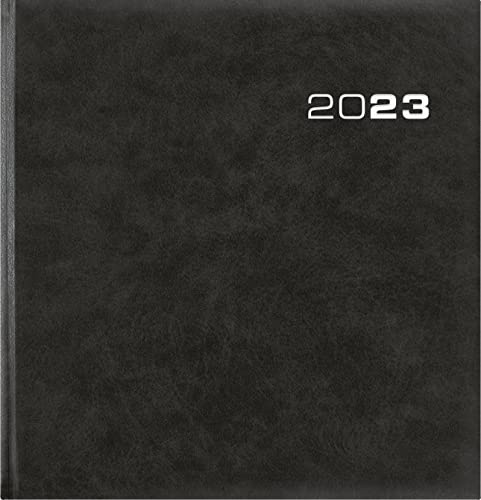 Wochenbuch Sekretär 2023 - Bürokalender 20x21 cm - Farbe: anthrazit - 1 Woche auf 2 Seiten - mit Eckperforation - Buchkalender - 786-0021
