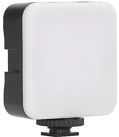 LED-Videoleuchte, Tragbare On-Camera-Leuchten, Fotobeleuchtung mit Kaltschuh, 800 Lm, 5,5 W, Fotoleuchte für Live-Streaming, Videokonferenz