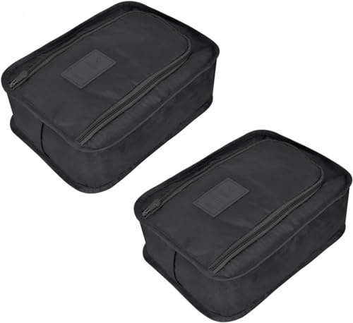 Borse Porta Scarpe 2 Pezzi Borse Porta Scarpe Da Viaggio Sacchetti Porta Scarpe Da Viaggio Impermeabili Sacchetti Portascarpe Viaggio Porta Scarpe Viaggio Salvaspazio Borse Per Scarpe Con Manico(Nero)
