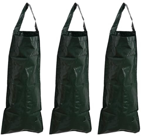 BESPORTBLE 3stücke Hängende Vertikale Pflanztasche Atmungsaktive Pflanzenwachstumstasche Für Erdbeeren Und Gemüse Gartenaccessoires Für Platzsparendes Pflanzen Im Freien
