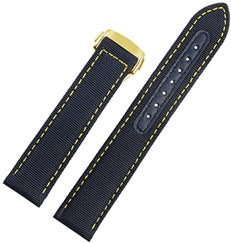 KLVN Uhrenarmband für Omega 300 Stoff Leder Aqua Terra 150 Cupuncture Needle Captain Gewebtes Nylon-Leinen-Uhrenarmband 19 mm 20 mm 21 mm 2 mm Uhrenarmbänder, 20 mm, Achat
