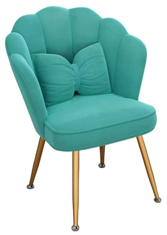 Cocktailsessel In Muschelform, Samt Stuhl Mit Armlehne, Sessel Wohnzimmer, Loungesessel, Stühle Esszimmer, Relaxsessel, Sessel Schlafzimmer, Deko Zimmer, Lesesessel(A1)