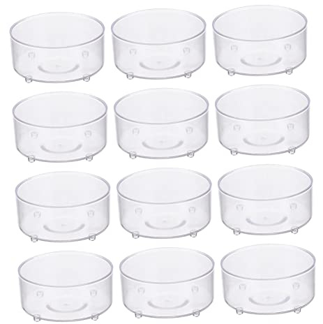 HEMOTON Transparente Acryl Reptilienschalen und 30 Stück Multifunktionale Futterschalen Leicht zu Reinigen Robust für Hausgeckos und Schlangen