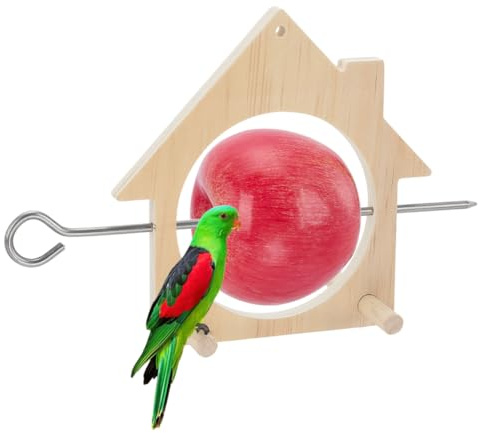 FINGERINSPIRE Vogelfutterstation Zum Aufhängen Aus Holz In Hausform 150x227x10mm Obsthalter Futterspender Rustikales Vogelhaus Mit 2 Sitzstangen Perfekt Für Den Garten Hinterhof Und Terrasse