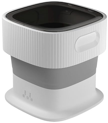 Hopfällbar mini-tvättmaskin för bebiskläder, bärbar för underkläder eller små föremål, tvättmaskin med avtappningskorg för resor, camping, lägenhet eller studentboende
