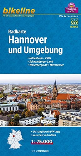 Radkarte Hannover und Umgebung (RK-NDS13) (Bikeline Radkarte)