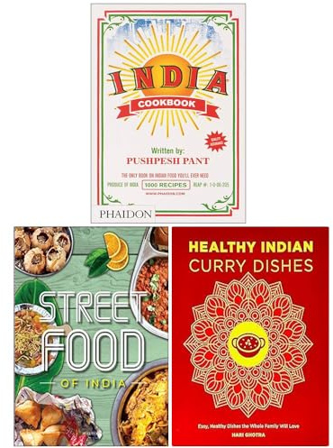 India Cookbook [Hardcover], Fresh & Easy Indian Street Food, Fresh & Easy Indian Vegetarian Cookbook 3 Books Collection Set
