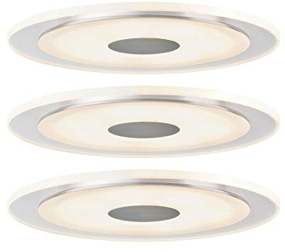 Paulmann 925.43 Premium EBL Set Whirl rund LED 3x6W 18VA 150mm Alu gedreht/Satin 92543 Spot Einbaustrahler Einbauleuchte