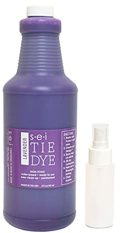 SEI Lavendar Tie Dye Kit, Fabric Dye for Large Groups – 1 Quart (32 oz), Pre-Mixed Tye Dye, Water Based Clothes Dye for T-Shirts, Summer Activities, Birthday Parties