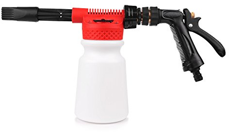 LemonBest Car Wash Foam Gun, Snow Foam Gun for Hose Pipe, Car Cleaning Connect to Garden Hose Snow Foam Lance, Washing Gun Water Soap Shampoo Sprayer 900ml Easy Assembly