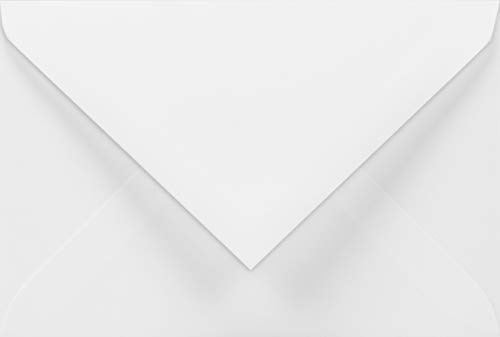 Netuno 50 kuvert vit DIN C7 8 x 12 cm hög kvalitet och elegant | 100 g Lessebo Smooth White – eleganta vita kuvert för bröllop, inbjudningar och gratulationskort