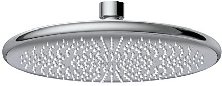 WENKO Wasserspar Regenduschkopf Watersaving, Kopfbrause mit Wasserspar-System, ABS, Chrom/Grau, rund, Ø 22,5 cm