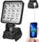 GAOUTO 27W LED Construction Spotlight Battery Lamp with USB Charging, Portable LED Spotlight Battery Headlight, Floodlights Construction Site Lamp for Makita 18V