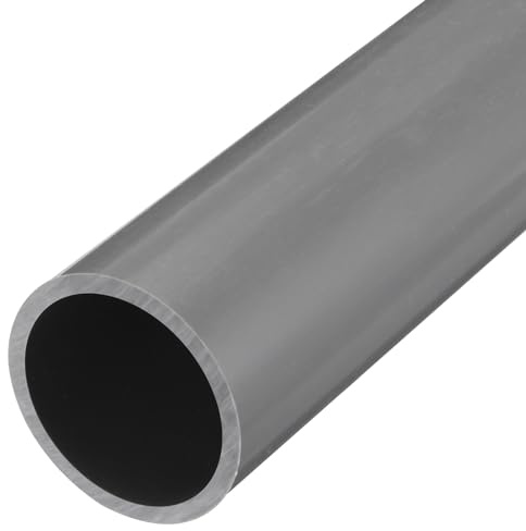 QUARKZMAN PVC Rohr, Durchmesser 53.6mm Länge 0.5m Rund Kunststoffrohr für Garten, Aquarium, Wasserleitung, Kabelkanal, lüftungsrohr (Hellgrau)