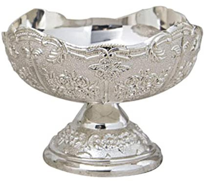 FHPEWXDG Cesto di Frutta Pane GP Cesto di Frutta per Cucina Piatto di Frutta in Metallo Placcato Argento Ondulato Porta Frutta Piattino Piatto di Frutta secca Piattino Portapiatti per Matrimoni